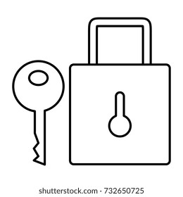 safe secure padlock with key