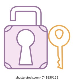 safe secure padlock with key