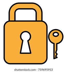 safe secure padlock with key