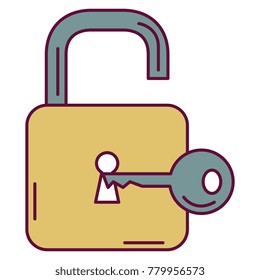 safe secure padlock with key