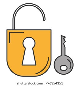 safe secure padlock with key