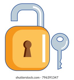 safe secure padlock with key
