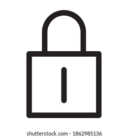 safe secure padlock line style icon vector illustration design