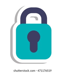 safe secure padlock security isolated icon vector illustration design