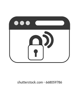 safe secure padlock with wifi signal