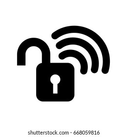 safe secure padlock with wifi signal