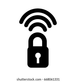 safe secure padlock with wifi signal