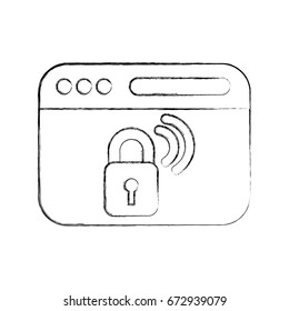safe secure padlock with wifi signal