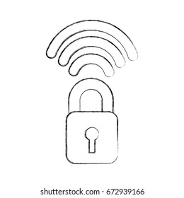 safe secure padlock with wifi signal