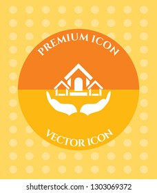 Safe & Secured Home Icon for Web. Application, Software & Graphic Design.