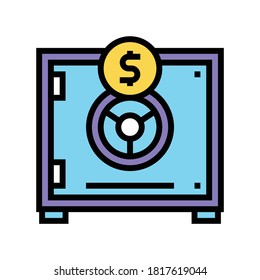 safe security equipment color icon vector. safe security equipment sign. isolated symbol illustration