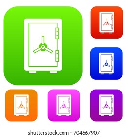 Safe set icon in different colors isolated vector illustration. Premium collection