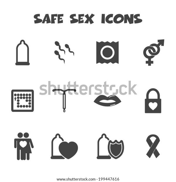 Safe Sex Icons Mono Vector Symbols Stock Vector Royalty Free 199447616 Free Download Nude