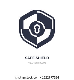 safe shield protection icon on white background. Simple element illustration from Technology concept. safe shield protection sign icon symbol design.