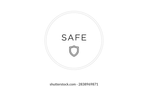 Safe shield protection icon on white