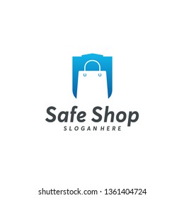 Safe Shop Logo Designs Concept Vector Stock Vector Royalty Free