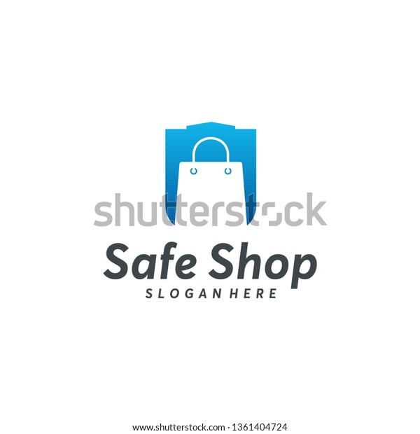 Safe Shop Logo Designs Concept Vector Stock Vector Royalty Free