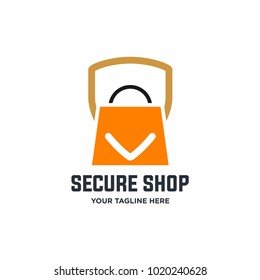 Safe Shop logo designs, Secure Store logo vector