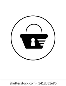safe shopping icon,vector best flat icon.