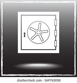 Safe sign icon, vector illustration. Flat design style 