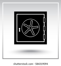 Safe sign icon, vector illustration. Flat design style 