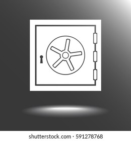 Safe sign icon, vector illustration. Flat design style 
