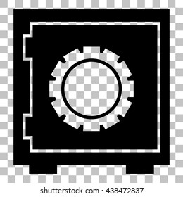 Safe sign illustration. Flat style black icon on transparent background.