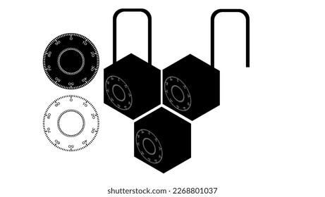 safe silhouette, cybersecurity conception, high quality vector