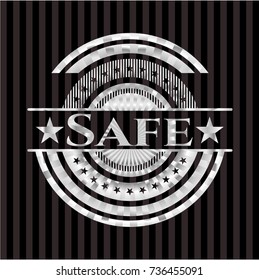 Safe silvery shiny emblem