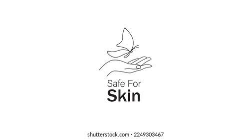 safe for skin icon vector illustration 