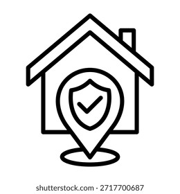 Vektorgrafik des Symbols "Sicherer Platz" für Liniendesign