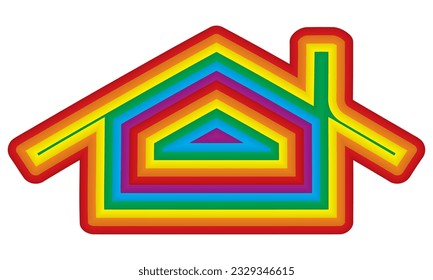 A Safe Space For The LGBTQ Community Vector illustration. Safe House