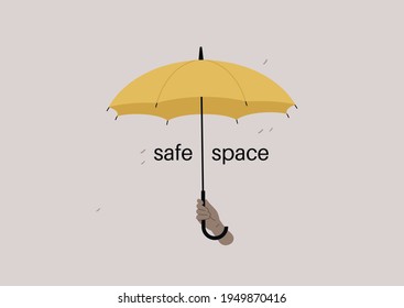 A Safe Space Logo, A Special Place Created For Individuals Who Feel Marginalized To Come Together And Support Each Other