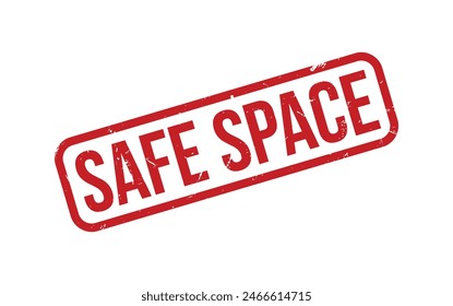 Vector de sello de sello de grunge de goma Safe Space