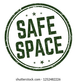 Safe Space Sign Or Stamp On White Background, Vector Illustration