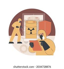 Safe Storage Of Waste Abstract Concept Vector Illustration. Chemical Waste Management, Hazardous Material Storage, Safe Container, Sorting And Recycling, Dangerous Substance Abstract Metaphor.