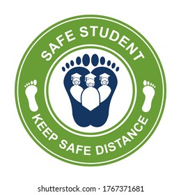 Safe student logo template illustration. suitable for education, medical