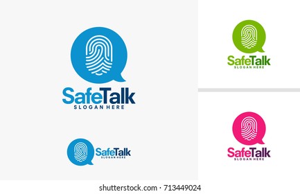 Safe Talk Logo Template, Secret Talk Logo Template Vector