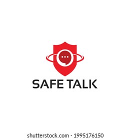 safe talk modern logo, eps 10 editable