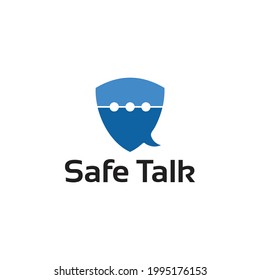 safe talk modern logo, eps 10 editable