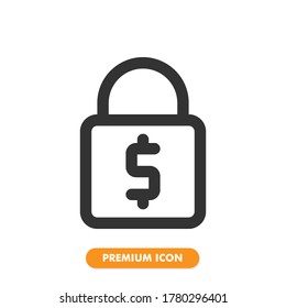 icono de transacción segura aislado en fondo blanco. para el diseño de su sitio web, logotipo, aplicación, interfaz de usuario. Ilustración gráfica vectorial y trazo editable. EPS 10.