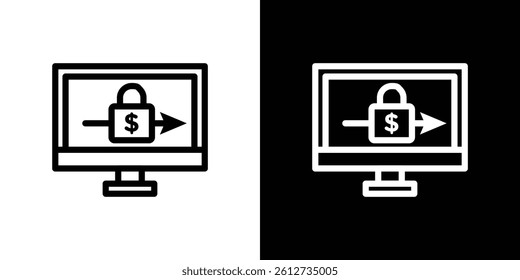 Safe transfer icon set. Black illustration isolated for graphic and web design