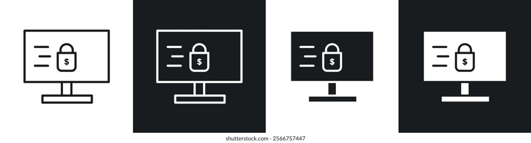 Safe transfer icons in Thin line black color. flat simple vector symbols illustration.