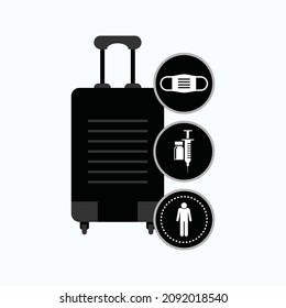 Safe Travels Icon. Trip Symbol in New Normal - Vector.