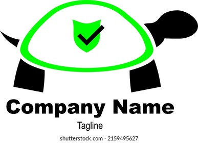 Safe Turtle Animal Logo Template
