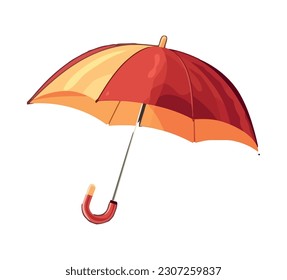 Safe under sheltering umbrella icon isolated