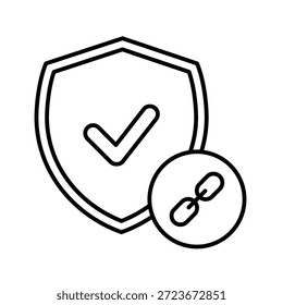 Ilustração Do Vetor De Ícone De Contorno De Url Segura