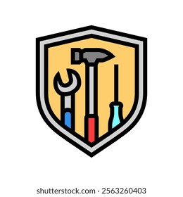 safe use of tools injury prevention color icon vector. safe use of tools injury prevention sign. isolated symbol illustration