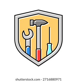 sichere Verwendung von Werkzeugen Verletzungsprävention Farbe Symbol Vektor. sichere Verwendung von Werkzeugen Verletzungsprävention Zeichen. einzelne Symbolgrafik