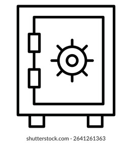 Safe vault box icon simple flat icon vector symbol
